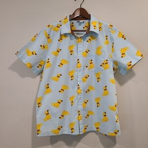 Disney Parks Doug Up Dog Button Down Short Sleeve Shirt